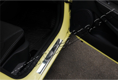 Renault Clio (13–) Накладки на дверные пороги, нерж, 4 части (хэтчбек5D / SW)